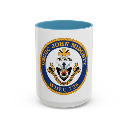 USCGC John Midgett WHEC 726 (U.S. Coast Guard) Accent Coffee Mug 15oz Light Blue - Go Mug Yourself