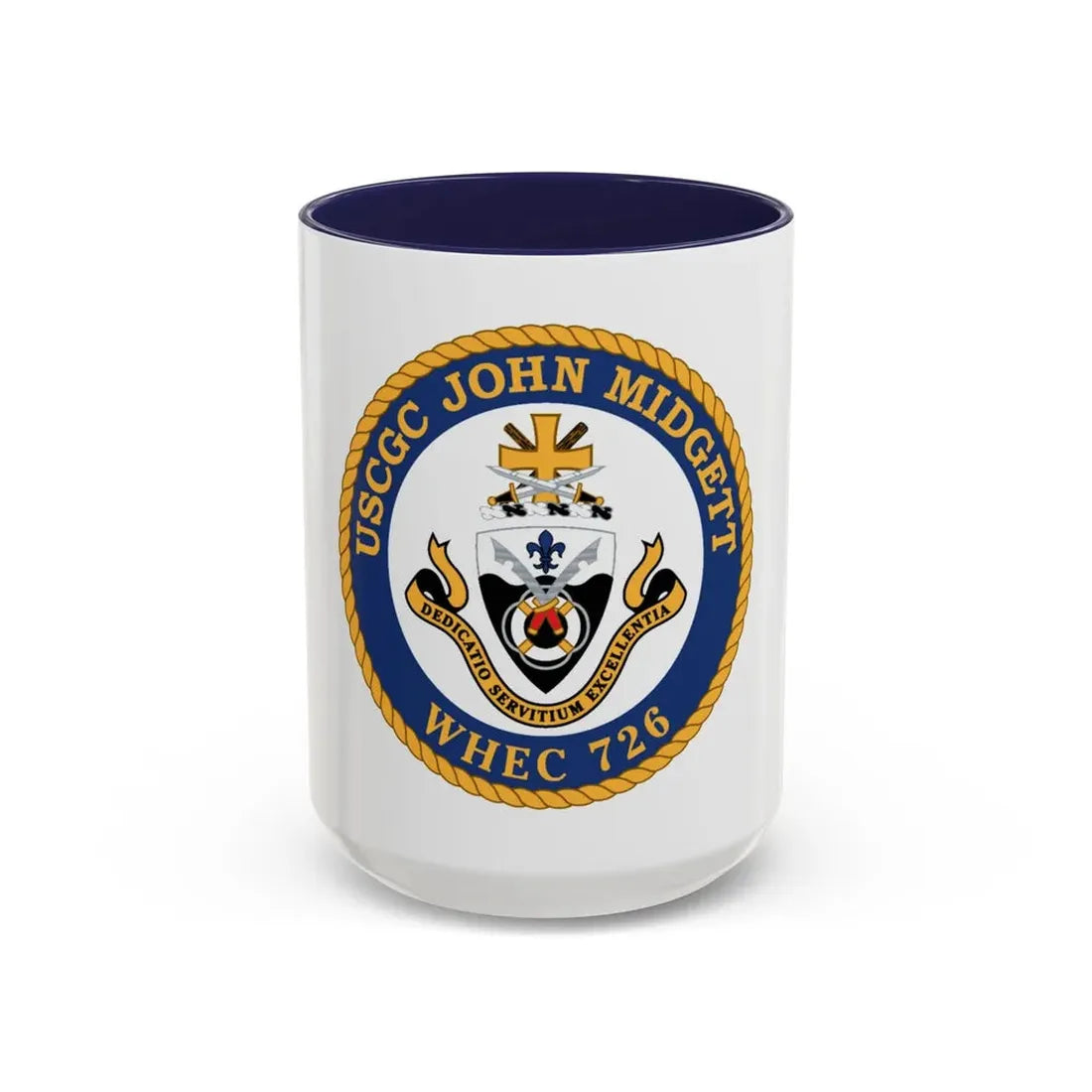 USCGC John Midgett WHEC 726 (U.S. Coast Guard) Accent Coffee Mug 15oz Navy - Go Mug Yourself