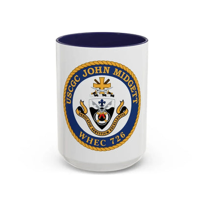 USCGC John Midgett WHEC 726 (U.S. Coast Guard) Accent Coffee Mug 15oz Navy - Go Mug Yourself