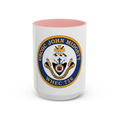 USCGC John Midgett WHEC 726 (U.S. Coast Guard) Accent Coffee Mug 15oz Pink - Go Mug Yourself
