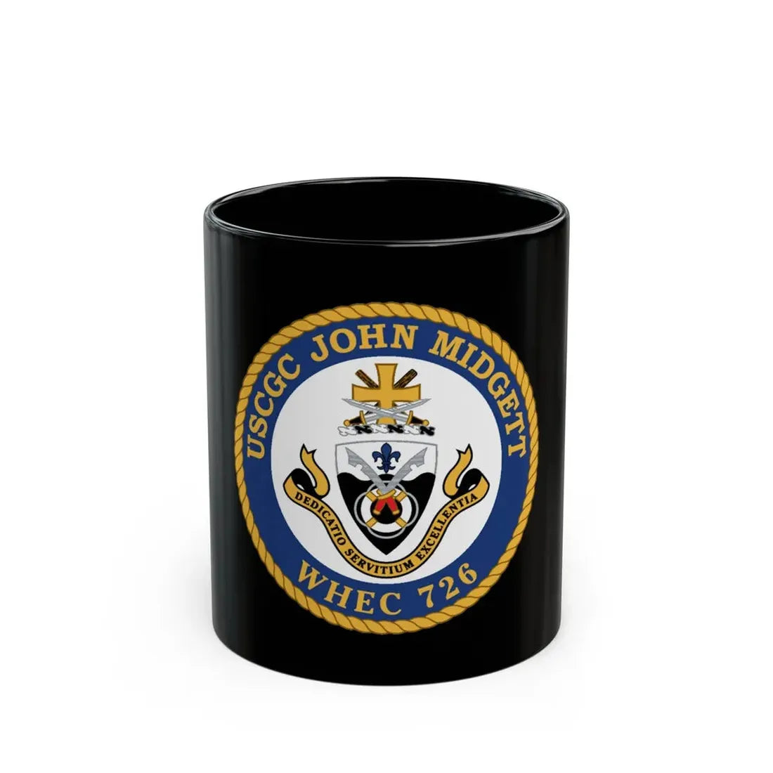 USCGC John Midgett WHEC 726 (U.S. Coast Guard) Black Coffee Mug 11oz - Go Mug Yourself