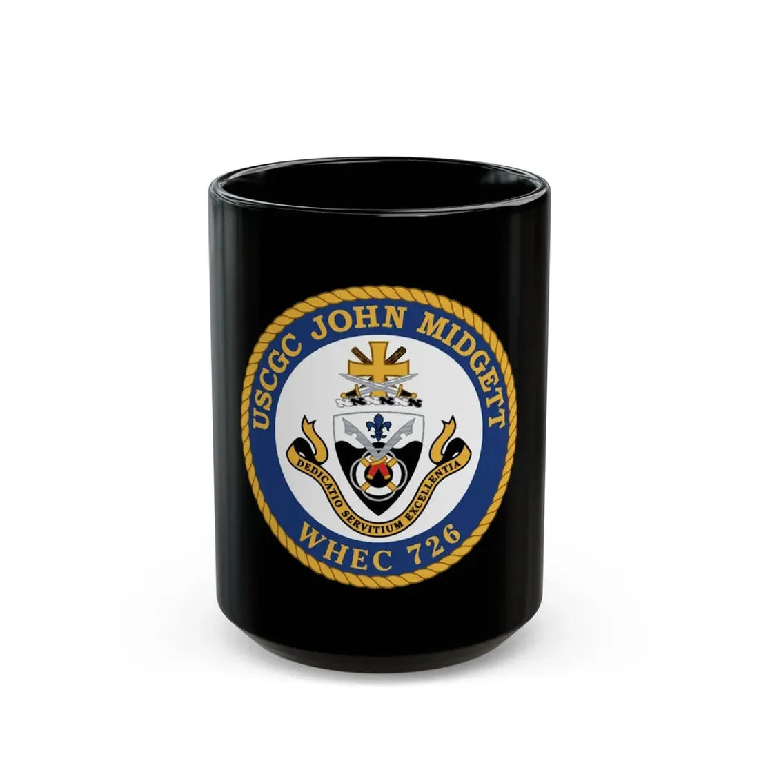 USCGC John Midgett WHEC 726 (U.S. Coast Guard) Black Coffee Mug 15oz - Go Mug Yourself