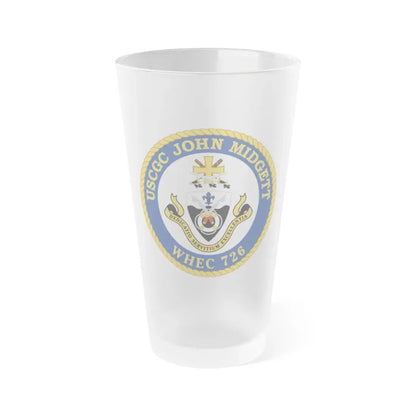 USCGC John Midgett WHEC 726 (U.S. Coast Guard) Frosted Pint Glass 16oz Default Title - Go Mug Yourself