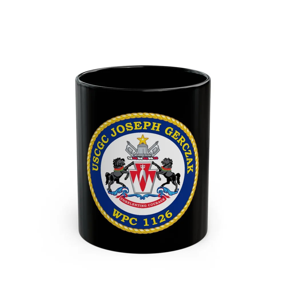 USCGC JOSEPH GERCZAK WPC 1126 (U.S. Coast Guard) Black Coffee Mug-11oz-Go Mug Yourself