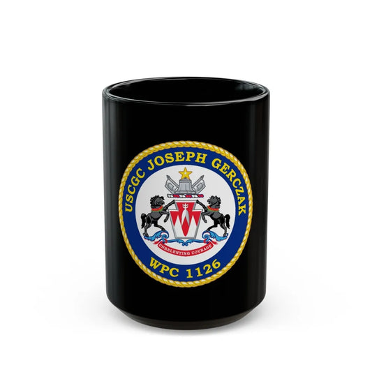 USCGC JOSEPH GERCZAK WPC 1126 (U.S. Coast Guard) Black Coffee Mug-15oz-Go Mug Yourself