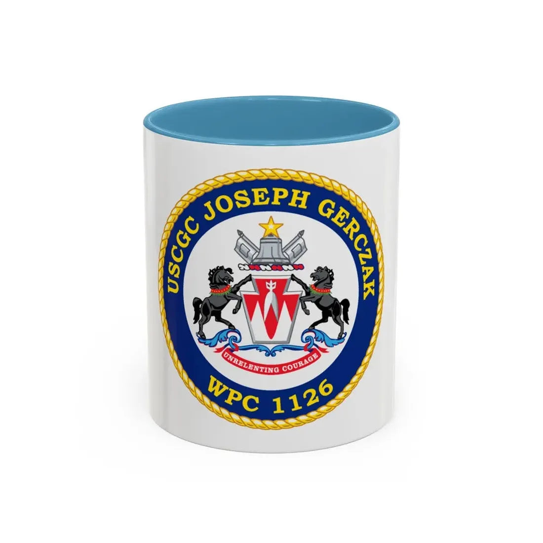 USCGC JOSEPH GERCZAK WPC 1126 (U.S. Coast Guard) Accent Coffee Mug 11oz Light Blue - Go Mug Yourself