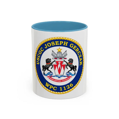 USCGC JOSEPH GERCZAK WPC 1126 (U.S. Coast Guard) Accent Coffee Mug 11oz Light Blue - Go Mug Yourself