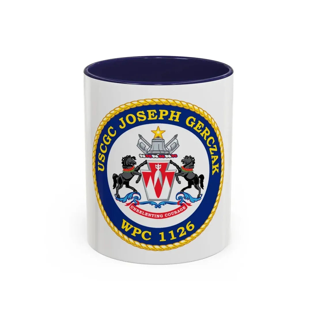 USCGC JOSEPH GERCZAK WPC 1126 (U.S. Coast Guard) Accent Coffee Mug 11oz Navy - Go Mug Yourself
