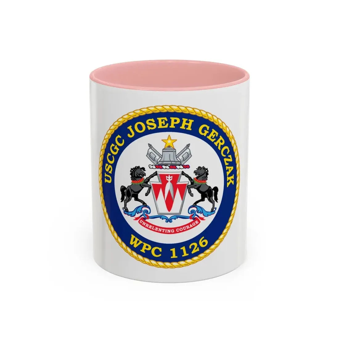 USCGC JOSEPH GERCZAK WPC 1126 (U.S. Coast Guard) Accent Coffee Mug 11oz Pink - Go Mug Yourself