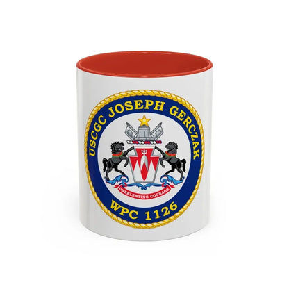 USCGC JOSEPH GERCZAK WPC 1126 (U.S. Coast Guard) Accent Coffee Mug 11oz Red - Go Mug Yourself