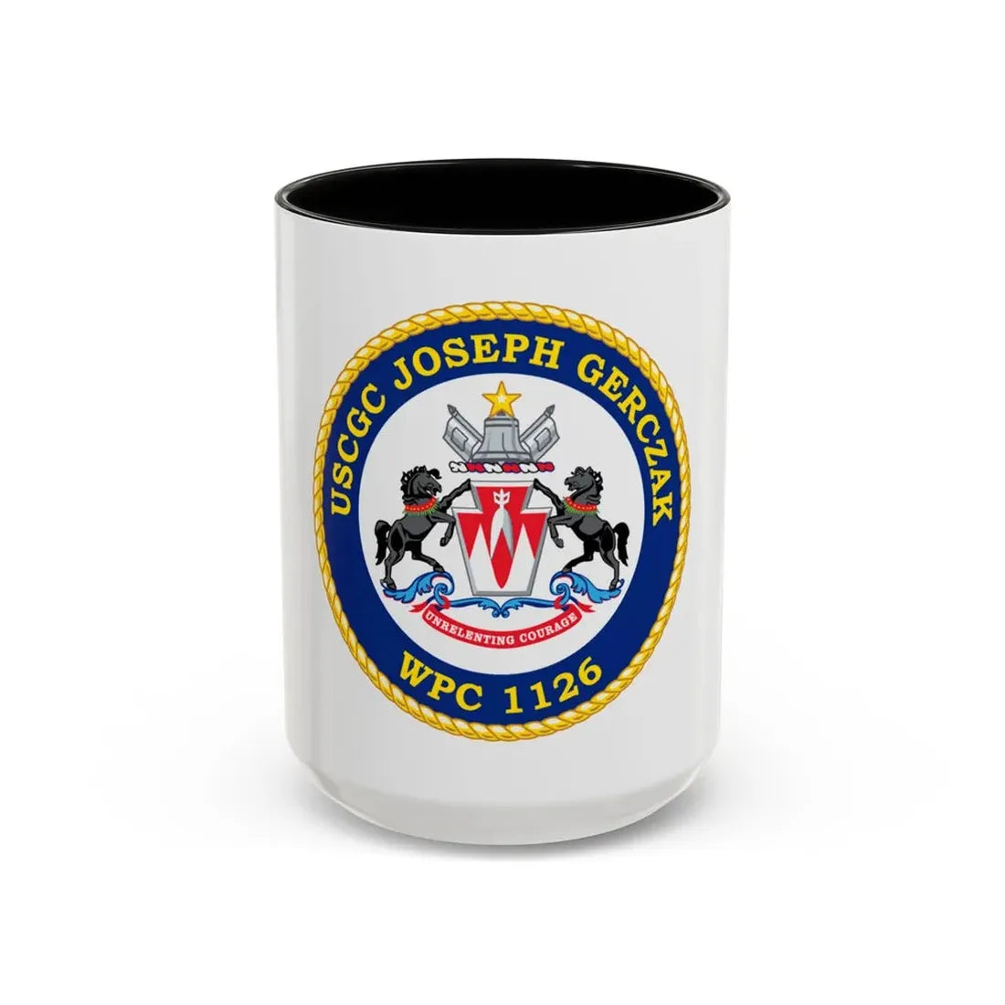 USCGC JOSEPH GERCZAK WPC 1126 (U.S. Coast Guard) Accent Coffee Mug 15oz Black - Go Mug Yourself
