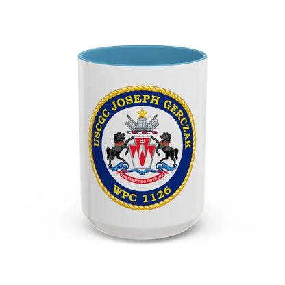 USCGC JOSEPH GERCZAK WPC 1126 (U.S. Coast Guard) Accent Coffee Mug 15oz Light Blue - Go Mug Yourself