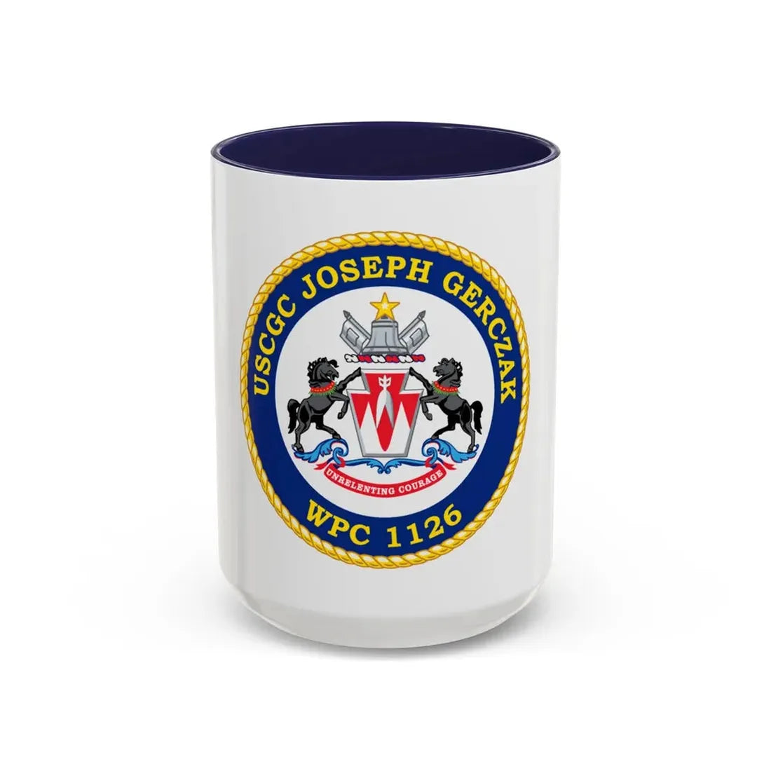 USCGC JOSEPH GERCZAK WPC 1126 (U.S. Coast Guard) Accent Coffee Mug 15oz Navy - Go Mug Yourself