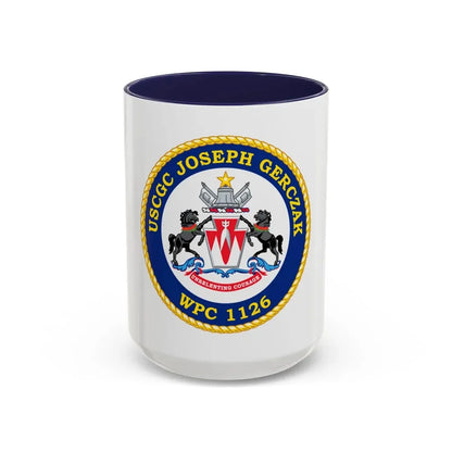 USCGC JOSEPH GERCZAK WPC 1126 (U.S. Coast Guard) Accent Coffee Mug 15oz Navy - Go Mug Yourself