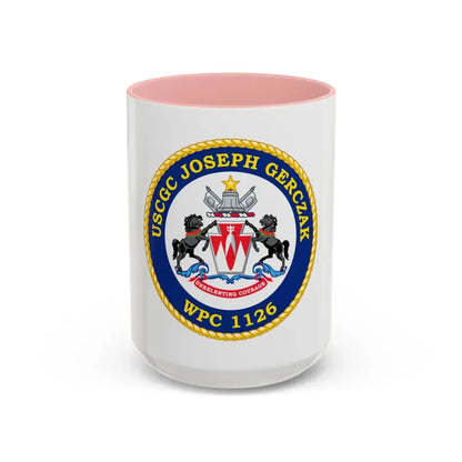 USCGC JOSEPH GERCZAK WPC 1126 (U.S. Coast Guard) Accent Coffee Mug 15oz Pink - Go Mug Yourself