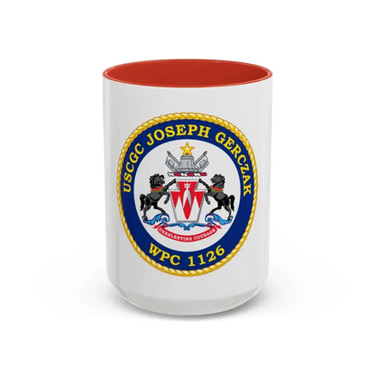 USCGC JOSEPH GERCZAK WPC 1126 (U.S. Coast Guard) Accent Coffee Mug 15oz Red - Go Mug Yourself