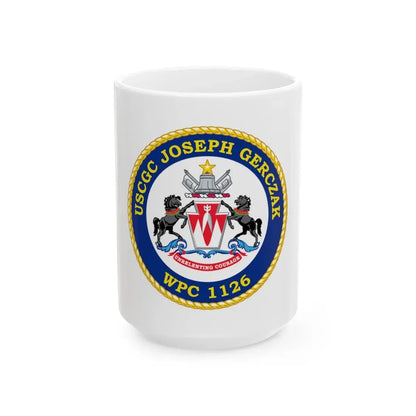 USCGC JOSEPH GERCZAK WPC 1126 (U.S. Coast Guard) White Coffee Mug 15oz - Go Mug Yourself