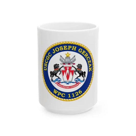 USCGC JOSEPH GERCZAK WPC 1126 (U.S. Coast Guard) White Coffee Mug 15oz - Go Mug Yourself