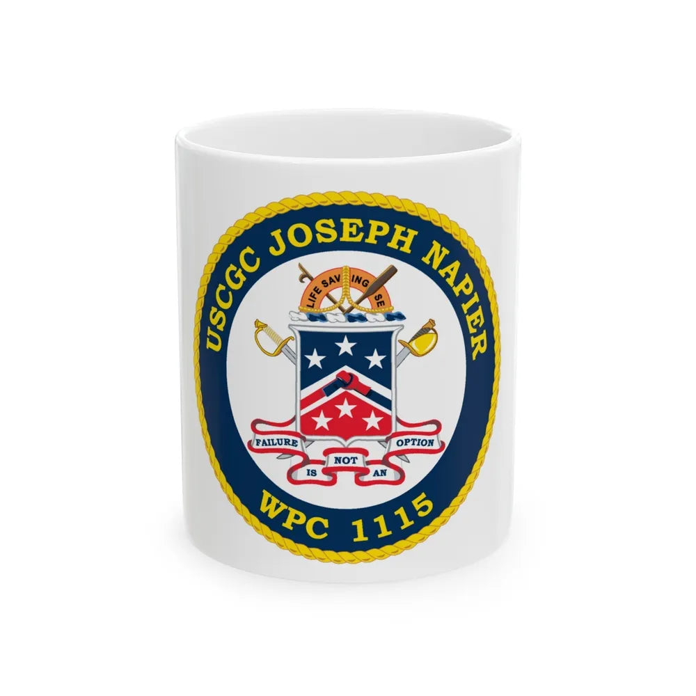 USCGC Joseph Napier WPC 115 (U.S. Coast Guard) White Coffee Mug-11oz-Go Mug Yourself