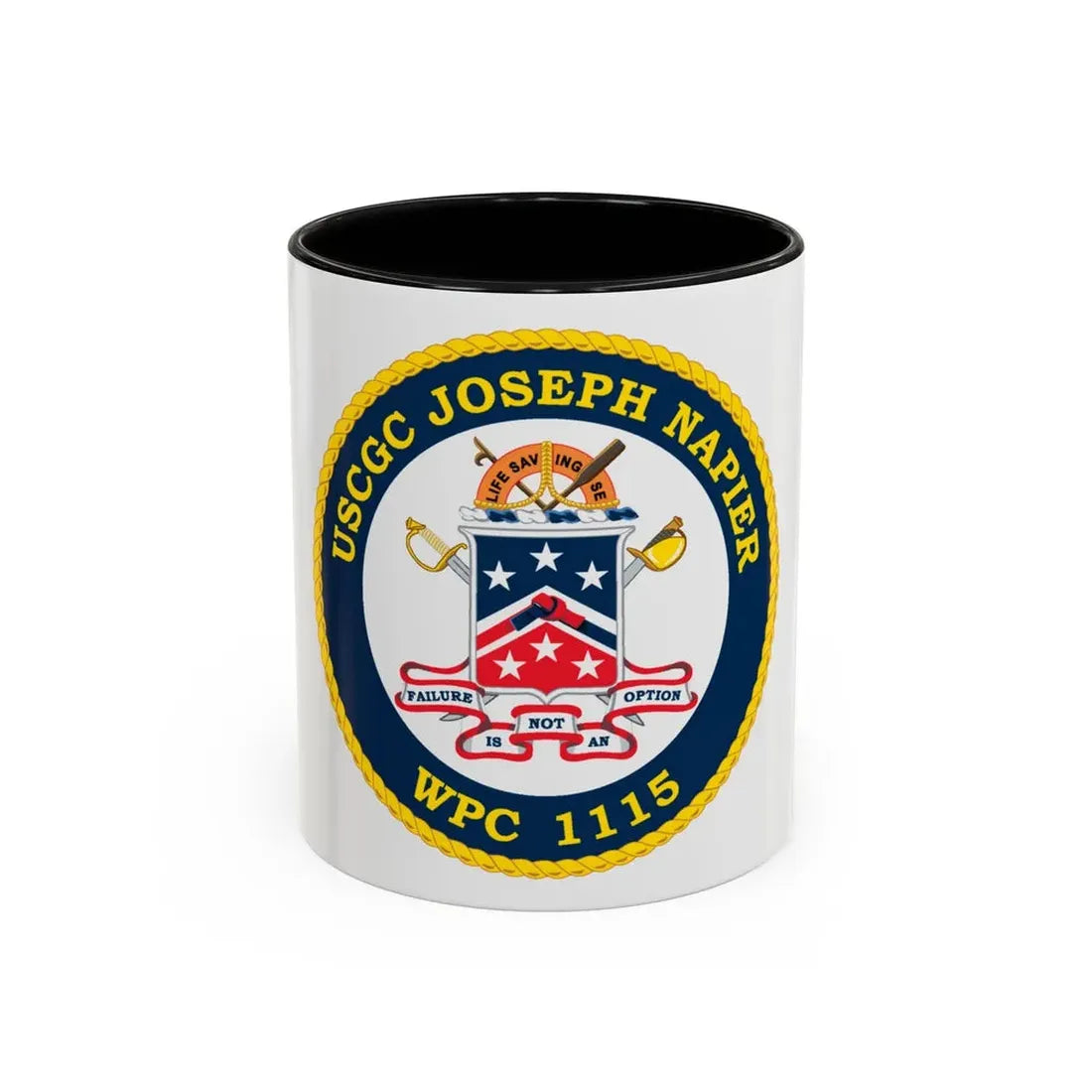 USCGC Joseph Napier WPC 115 (U.S. Coast Guard) Accent Coffee Mug 11oz Black - Go Mug Yourself