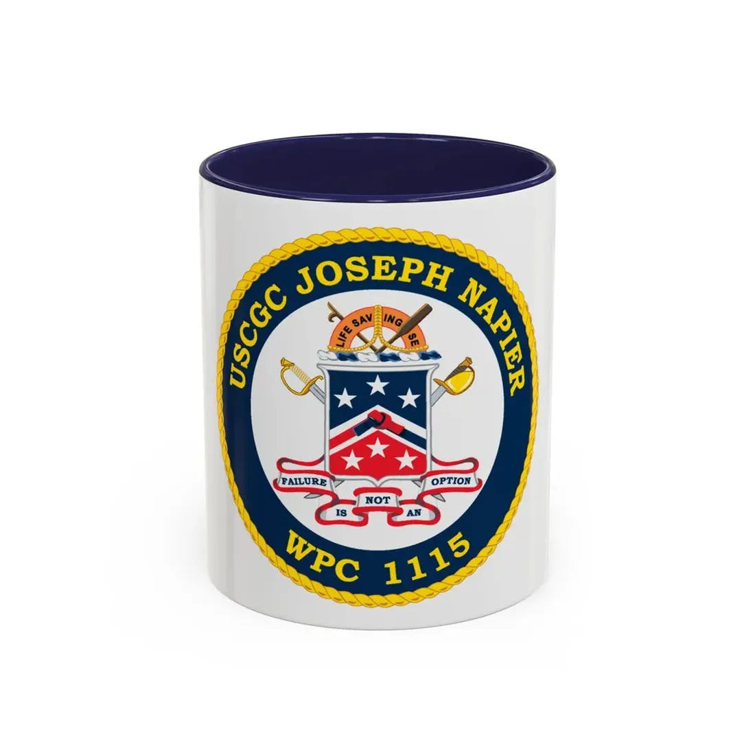 USCGC Joseph Napier WPC 115 (U.S. Coast Guard) Accent Coffee Mug 11oz Navy - Go Mug Yourself