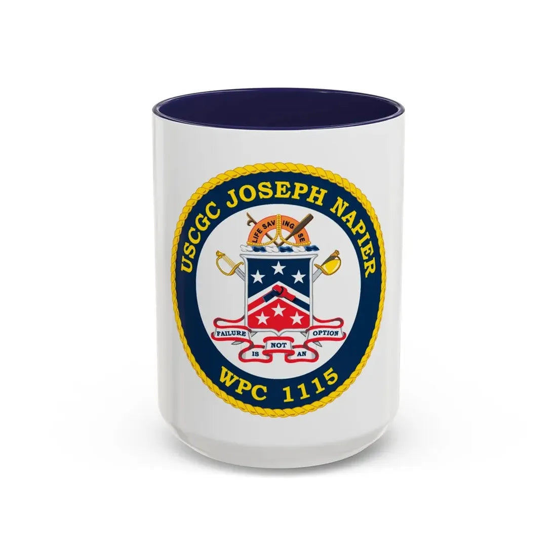 USCGC Joseph Napier WPC 115 (U.S. Coast Guard) Accent Coffee Mug 15oz Navy - Go Mug Yourself