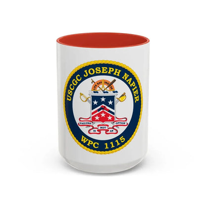 USCGC Joseph Napier WPC 115 (U.S. Coast Guard) Accent Coffee Mug 15oz Red - Go Mug Yourself