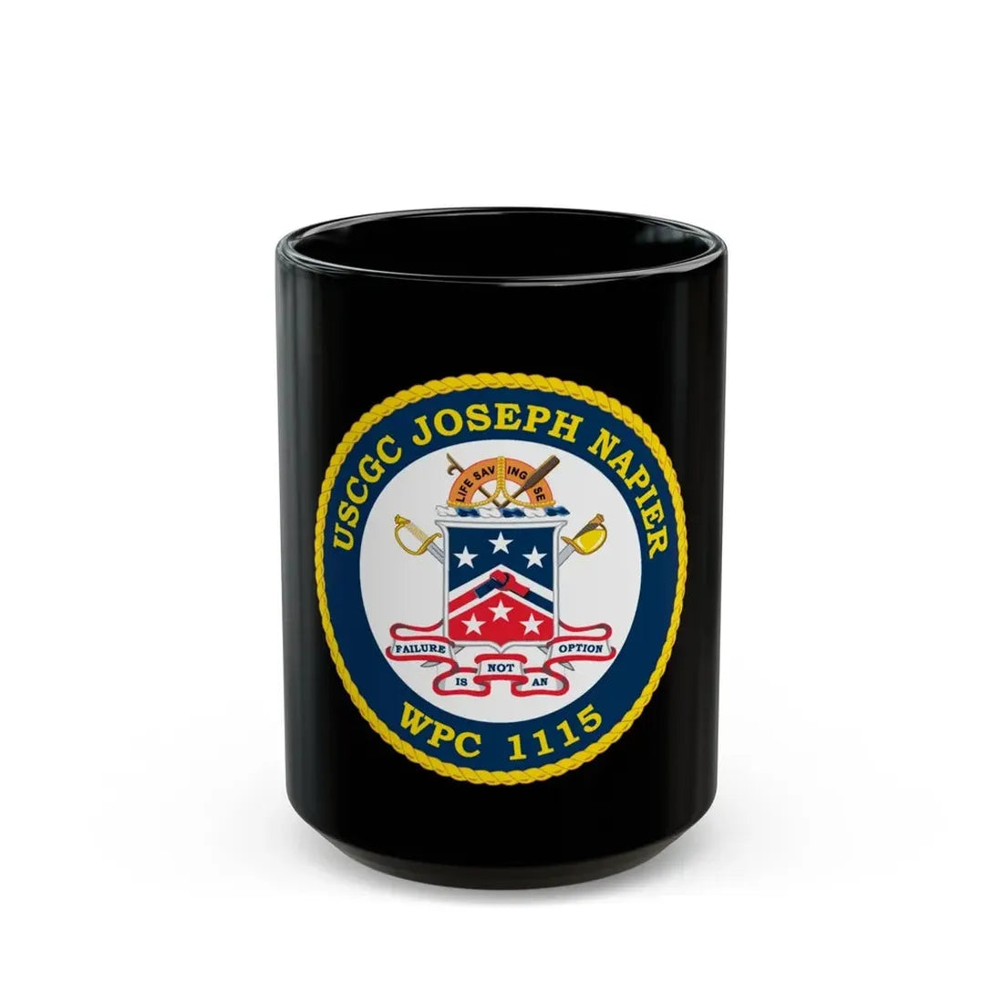 USCGC Joseph Napier WPC 115 (U.S. Coast Guard) Black Coffee Mug 15oz - Go Mug Yourself