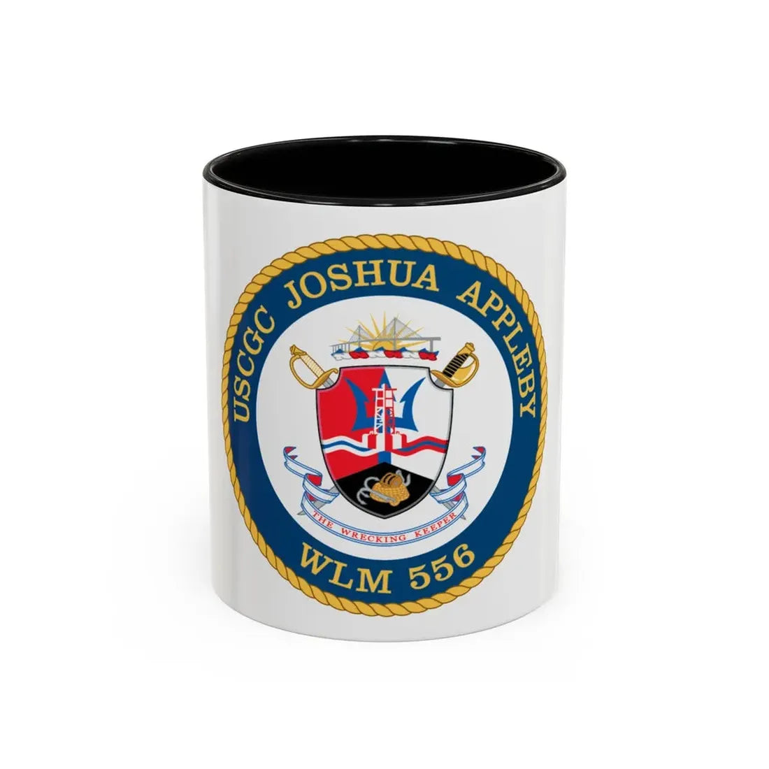 USCGC Joshua Appleby WLM 556 (U.S. Coast Guard) Accent Coffee Mug 11oz Black - Go Mug Yourself