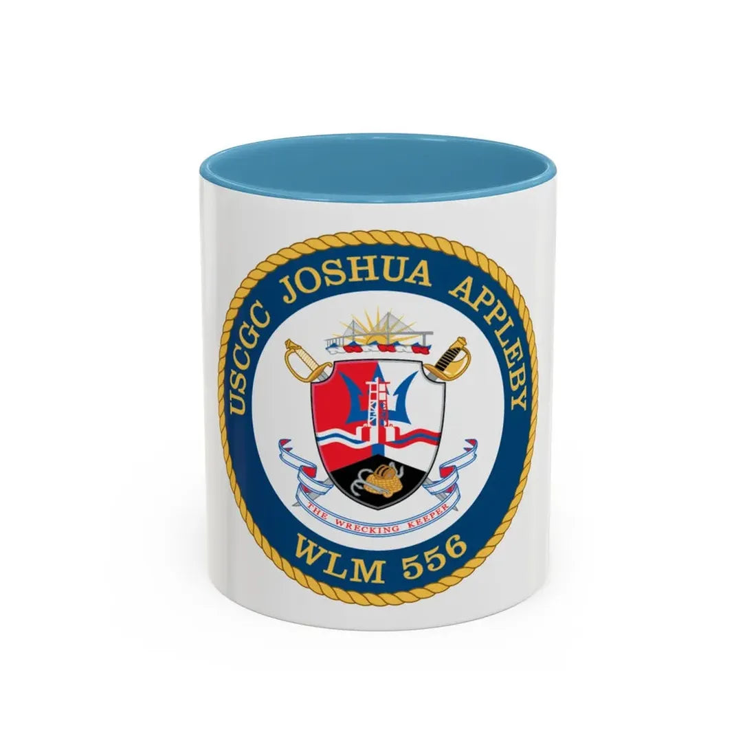 USCGC Joshua Appleby WLM 556 (U.S. Coast Guard) Accent Coffee Mug 11oz Light Blue - Go Mug Yourself
