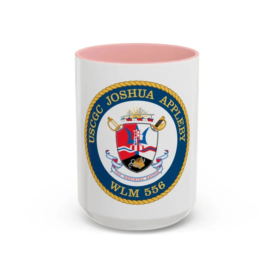 USCGC Joshua Appleby WLM 556 (U.S. Coast Guard) Accent Coffee Mug 15oz Pink - Go Mug Yourself