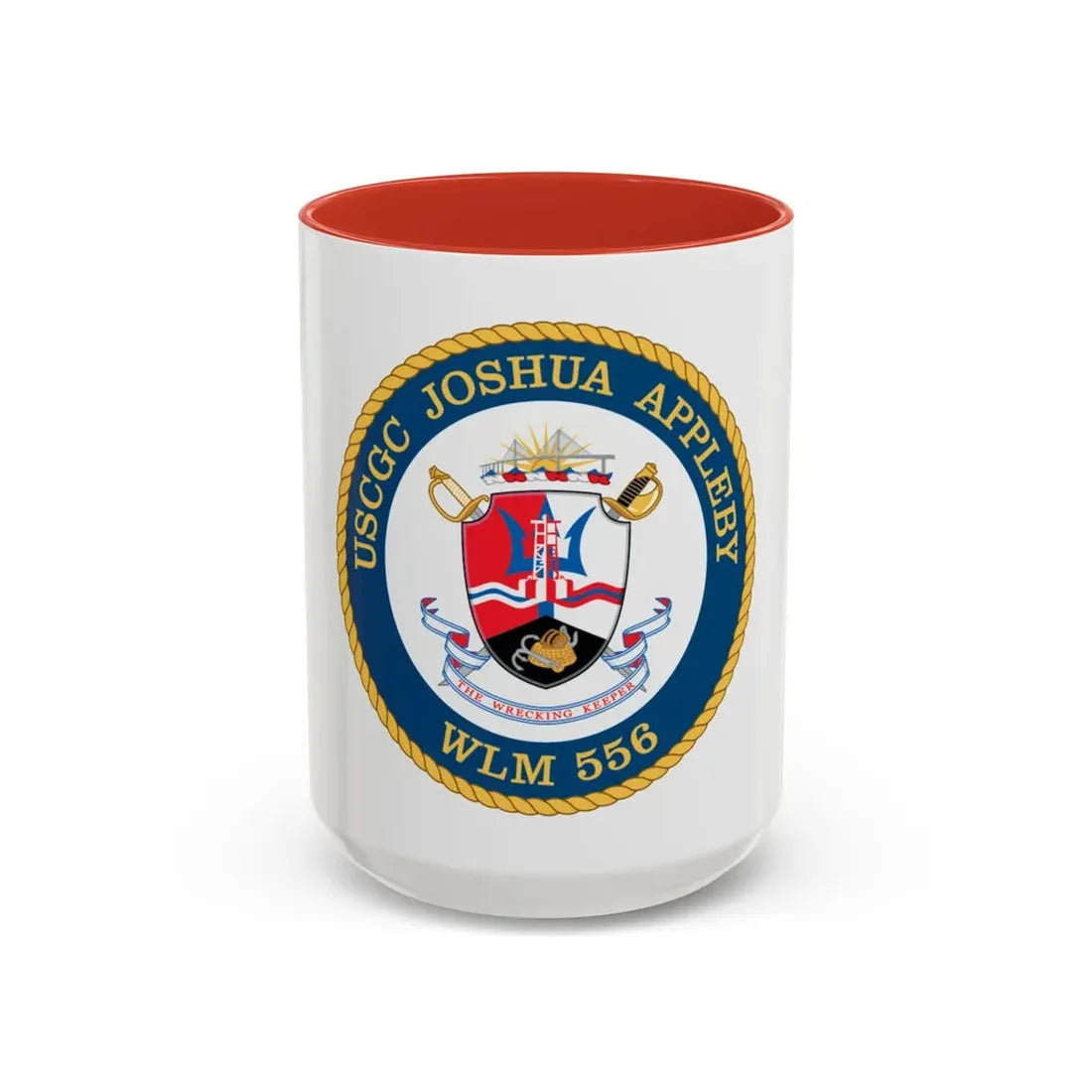 USCGC Joshua Appleby WLM 556 (U.S. Coast Guard) Accent Coffee Mug 15oz Red - Go Mug Yourself