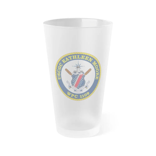 USCGC Kathleen Moore (U.S. Coast Guard) Frosted Pint Glass 16oz-Go Mug Yourself