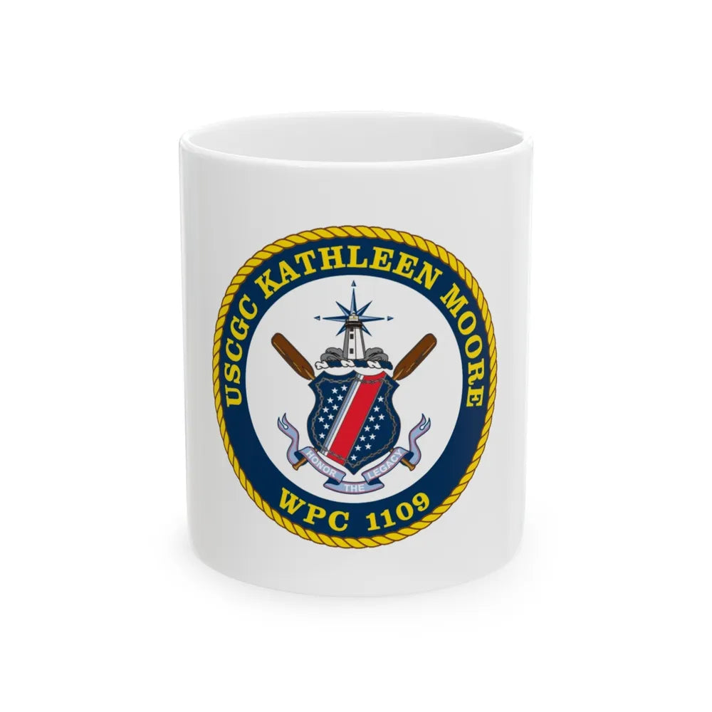 USCGC Kathleen Moore (U.S. Coast Guard) White Coffee Mug-11oz-Go Mug Yourself