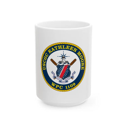 USCGC Kathleen Moore (U.S. Coast Guard) White Coffee Mug-15oz-Go Mug Yourself