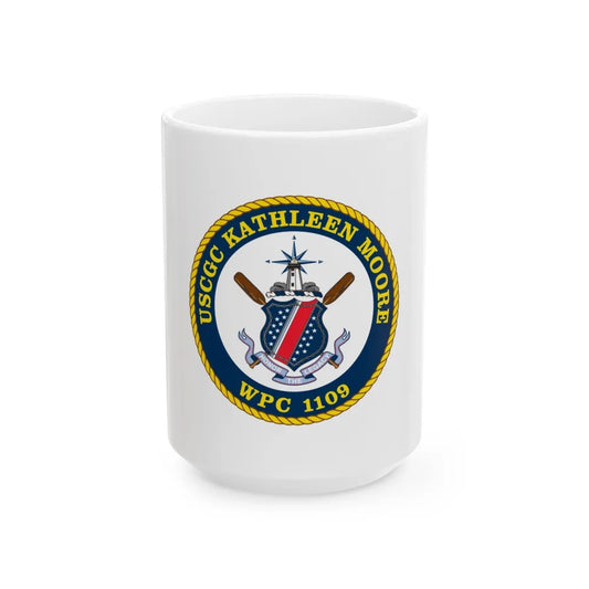 USCGC Kathleen Moore (U.S. Coast Guard) White Coffee Mug-15oz-Go Mug Yourself