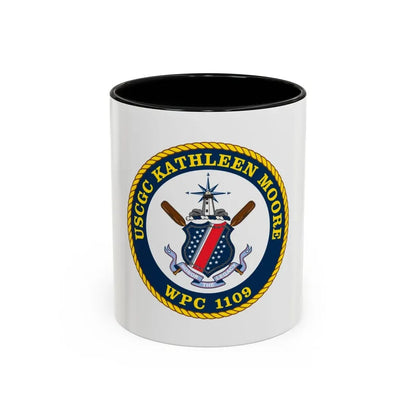 USCGC Kathleen Moore (U.S. Coast Guard) Accent Coffee Mug 11oz Black - Go Mug Yourself