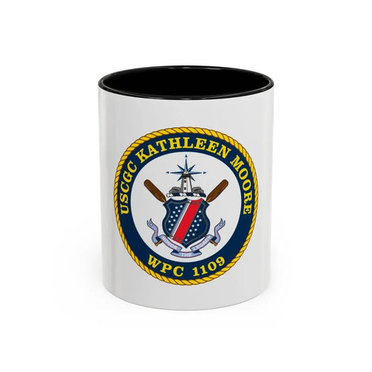 USCGC Kathleen Moore (U.S. Coast Guard) Accent Coffee Mug 11oz Black - Go Mug Yourself