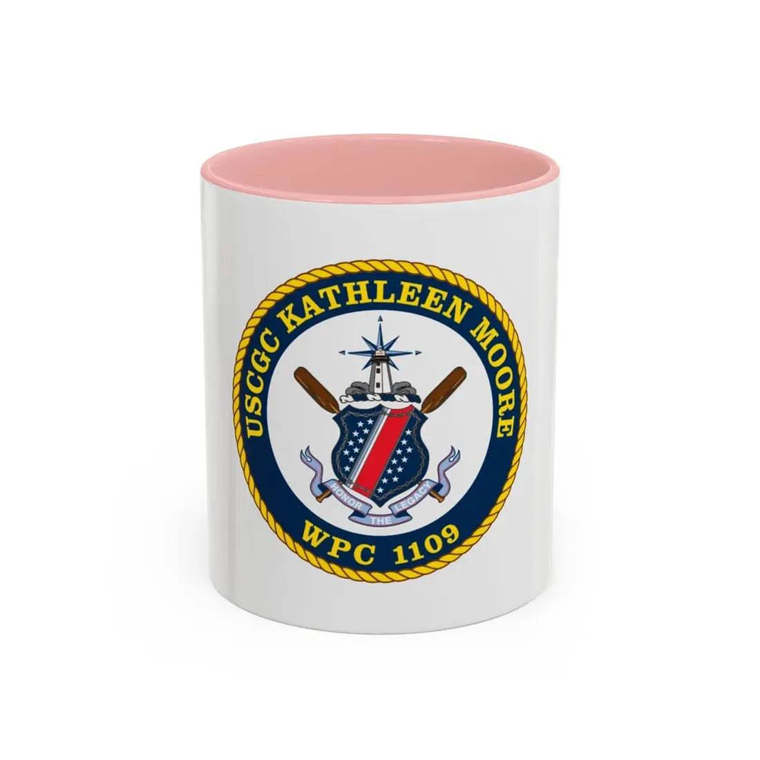 USCGC Kathleen Moore (U.S. Coast Guard) Accent Coffee Mug 11oz Pink - Go Mug Yourself