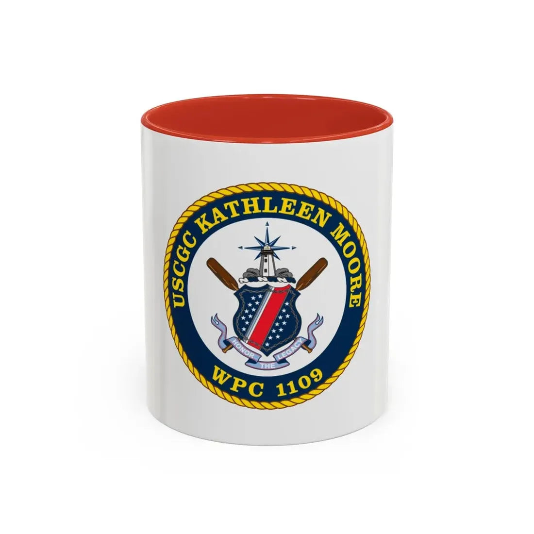 USCGC Kathleen Moore (U.S. Coast Guard) Accent Coffee Mug 11oz Red - Go Mug Yourself
