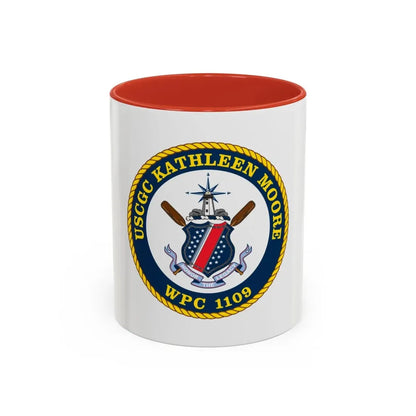 USCGC Kathleen Moore (U.S. Coast Guard) Accent Coffee Mug 11oz Red - Go Mug Yourself