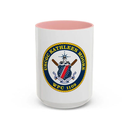 USCGC Kathleen Moore (U.S. Coast Guard) Accent Coffee Mug 15oz Pink - Go Mug Yourself