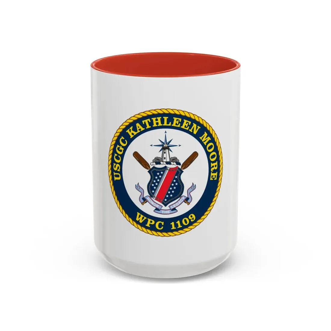 USCGC Kathleen Moore (U.S. Coast Guard) Accent Coffee Mug 15oz Red - Go Mug Yourself
