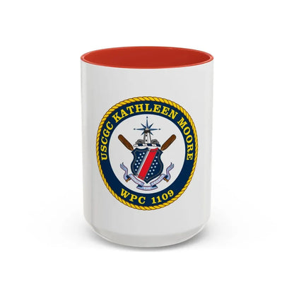 USCGC Kathleen Moore (U.S. Coast Guard) Accent Coffee Mug 15oz Red - Go Mug Yourself