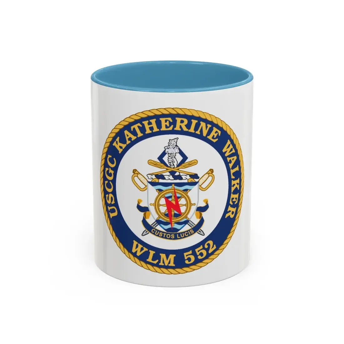 USCGC Kathrine Walker WLM 552 (U.S. Coast Guard) Accent Coffee Mug 11oz Light Blue - Go Mug Yourself