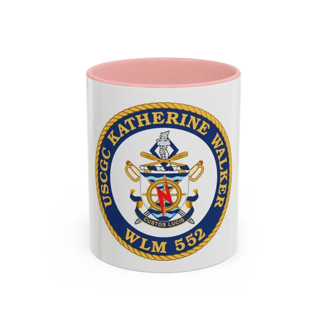 USCGC Kathrine Walker WLM 552 (U.S. Coast Guard) Accent Coffee Mug 11oz Pink - Go Mug Yourself