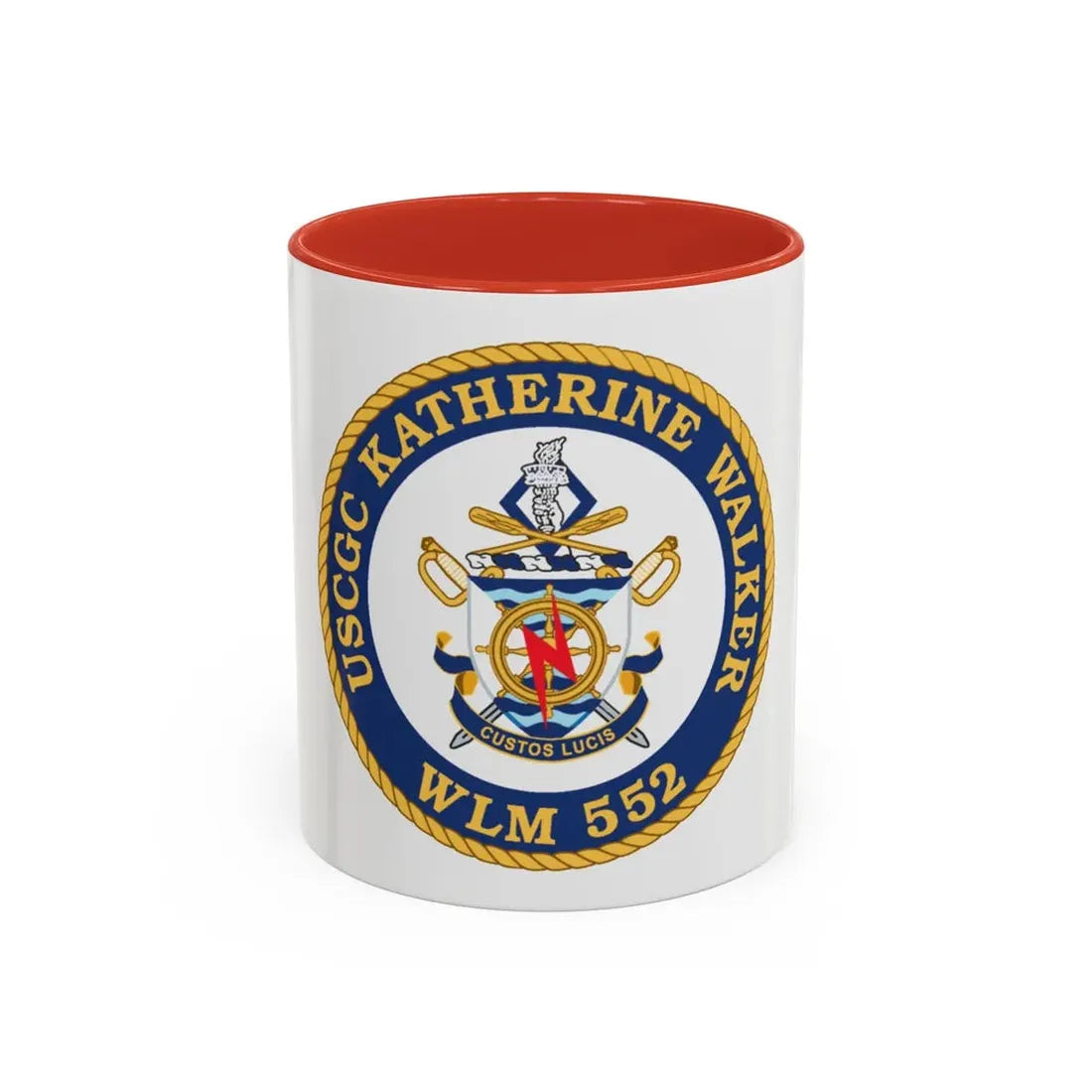 USCGC Kathrine Walker WLM 552 (U.S. Coast Guard) Accent Coffee Mug 11oz Red - Go Mug Yourself