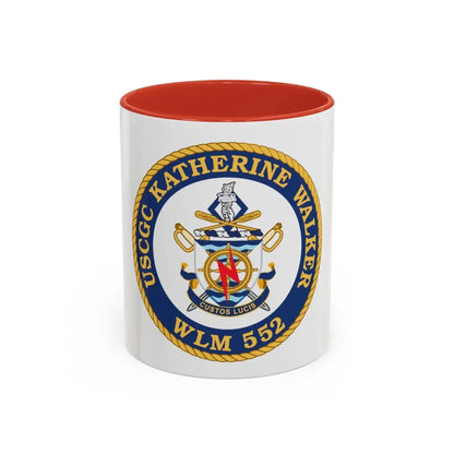USCGC Kathrine Walker WLM 552 (U.S. Coast Guard) Accent Coffee Mug 11oz Red - Go Mug Yourself