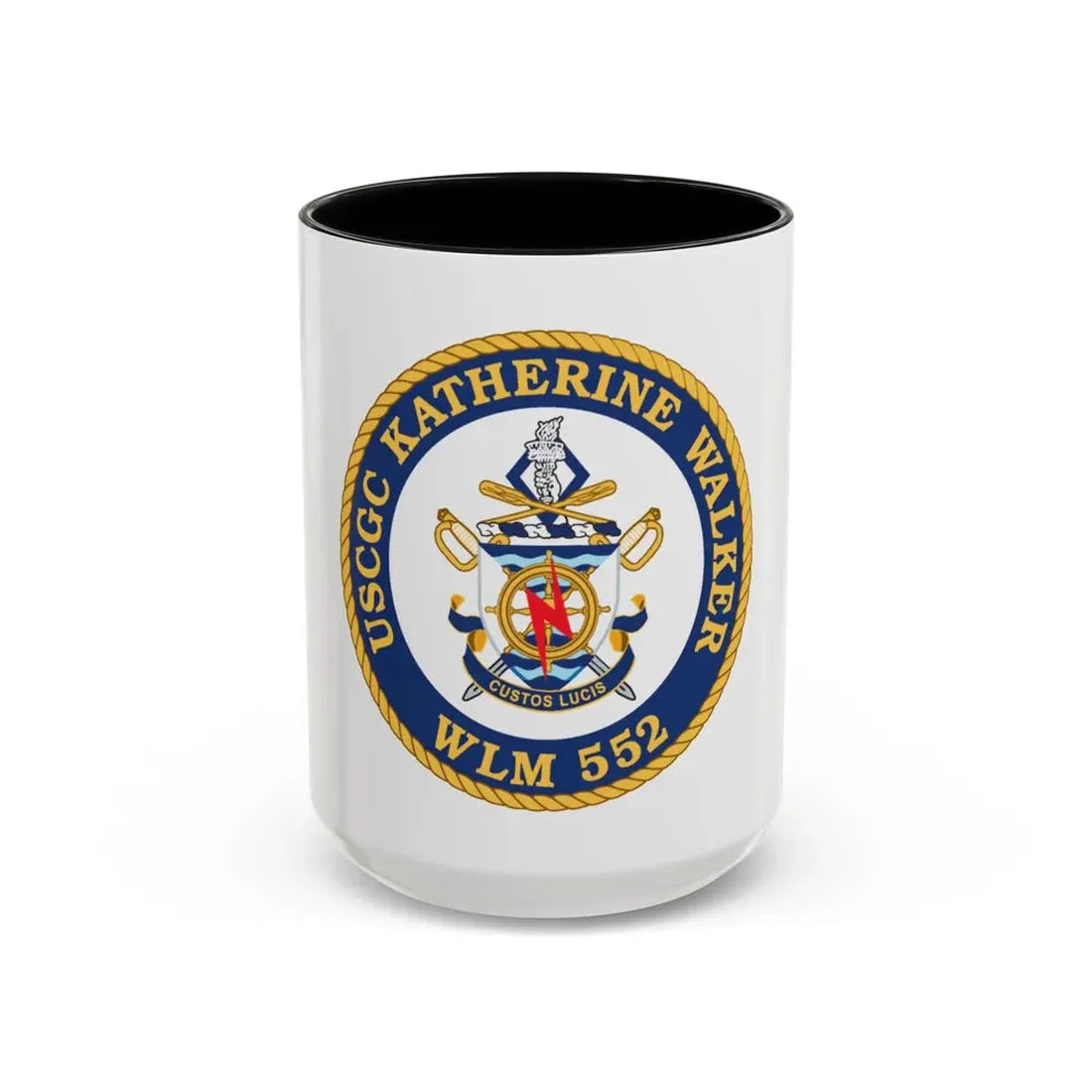 USCGC Kathrine Walker WLM 552 (U.S. Coast Guard) Accent Coffee Mug 15oz Black - Go Mug Yourself
