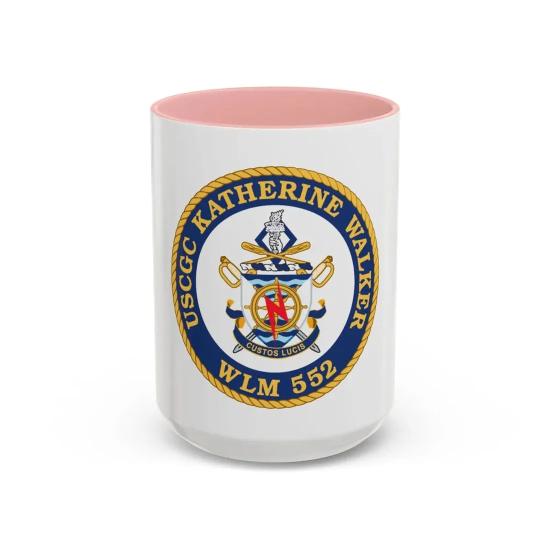 USCGC Kathrine Walker WLM 552 (U.S. Coast Guard) Accent Coffee Mug 15oz Pink - Go Mug Yourself